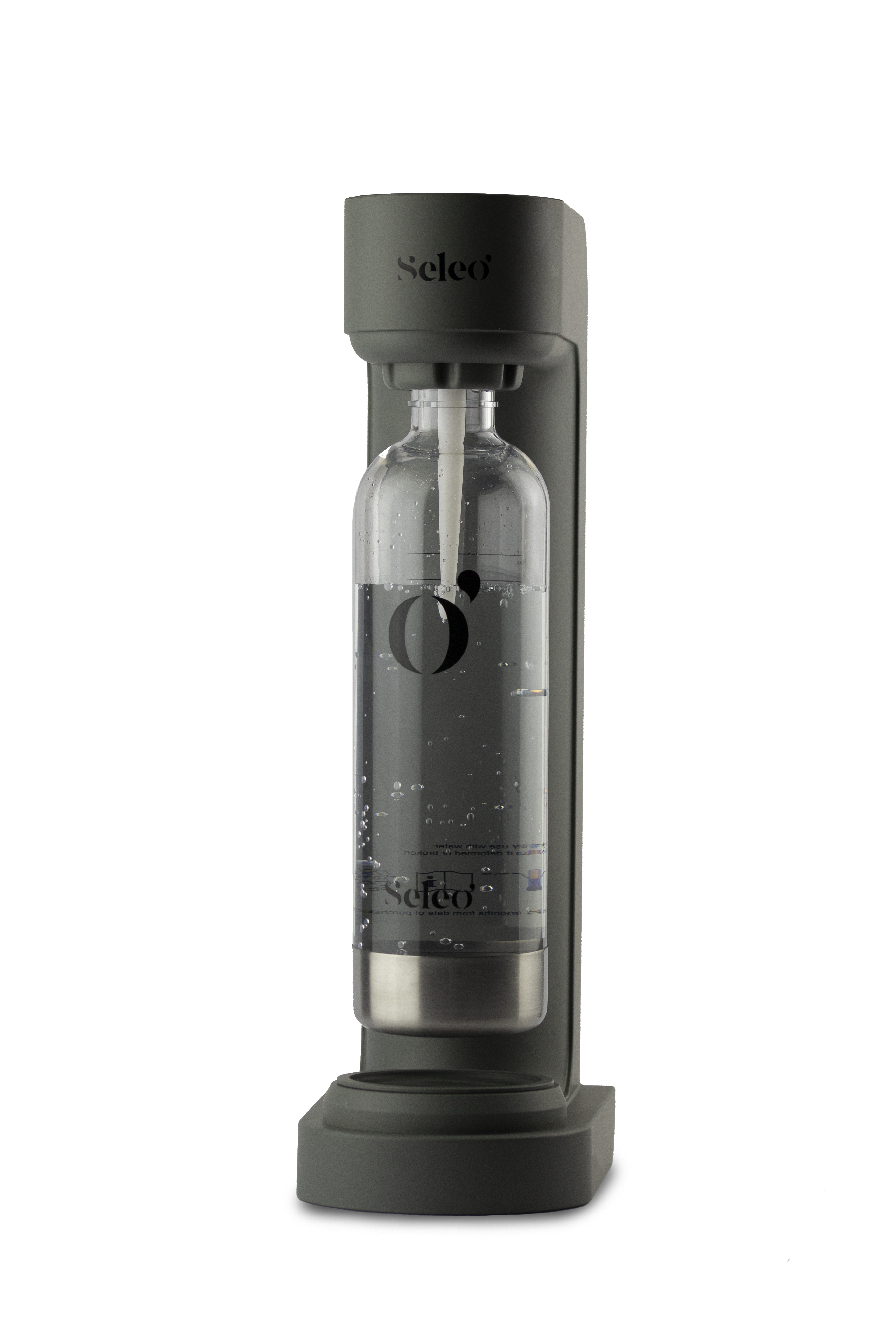 Lumi Matte Grey soda maker on kitchen counter – lifestyle photo
