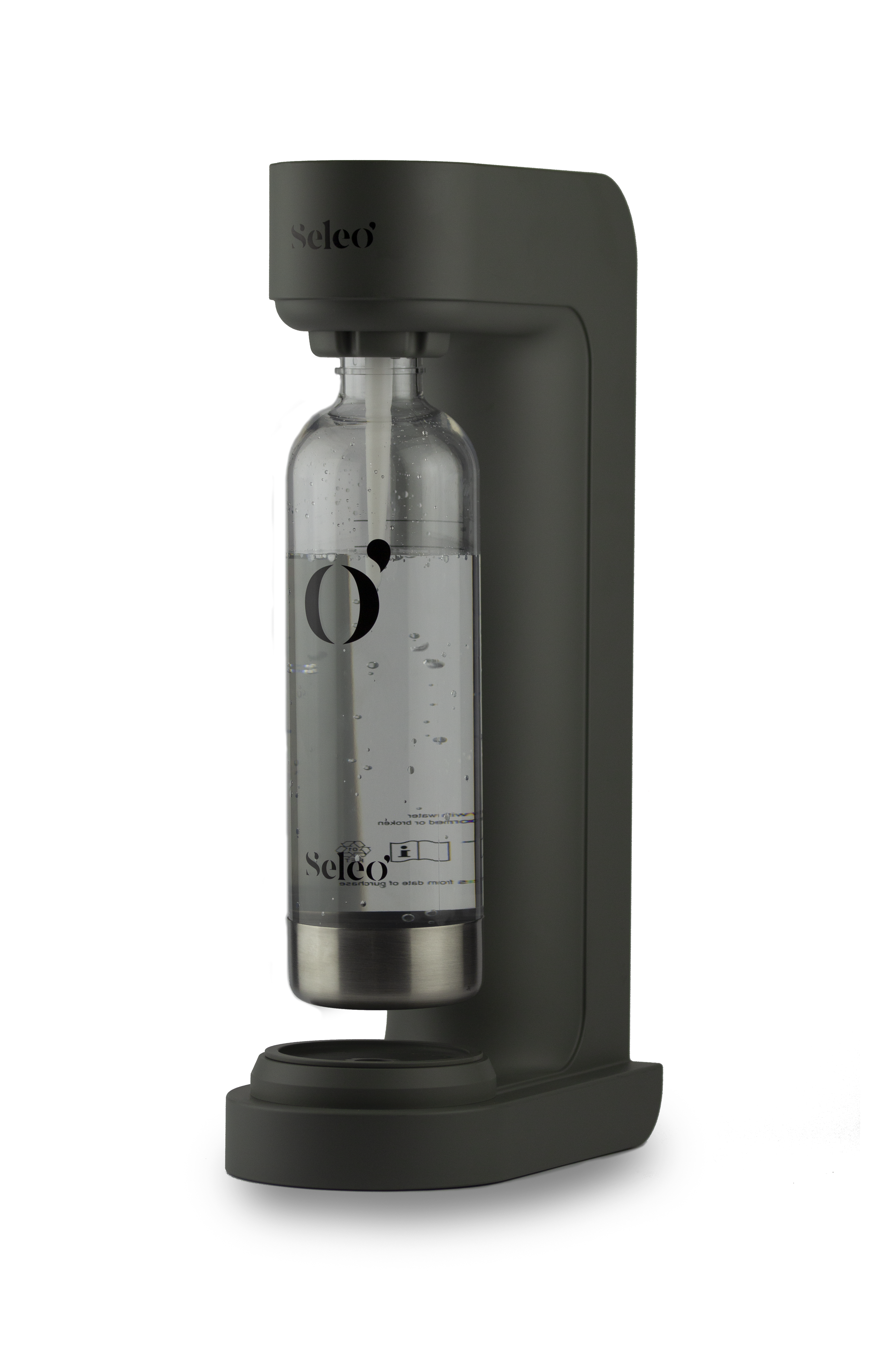 Lumi Matte Grey soda maker – full product view