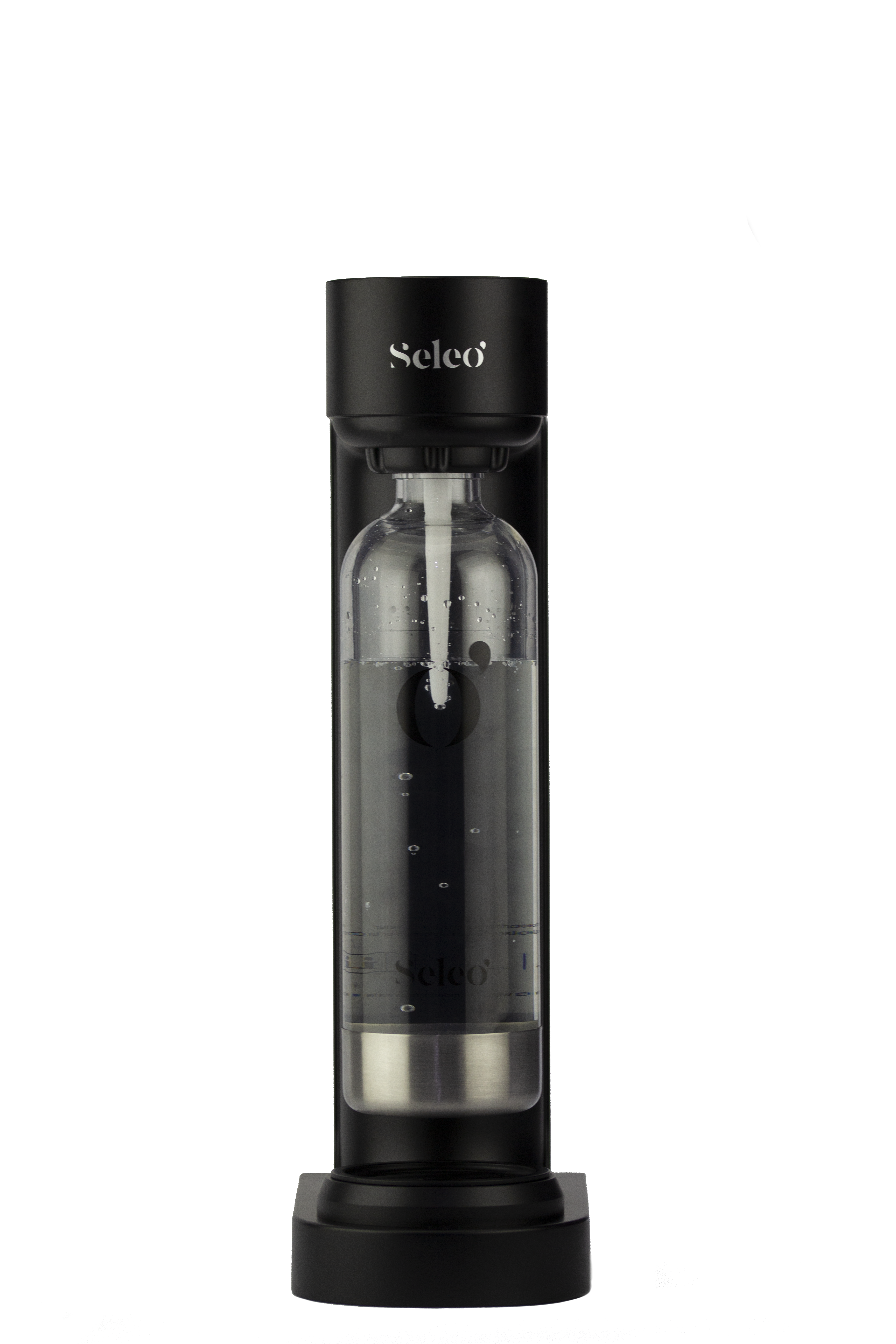 Lumi Matte Black water carbonator – side view