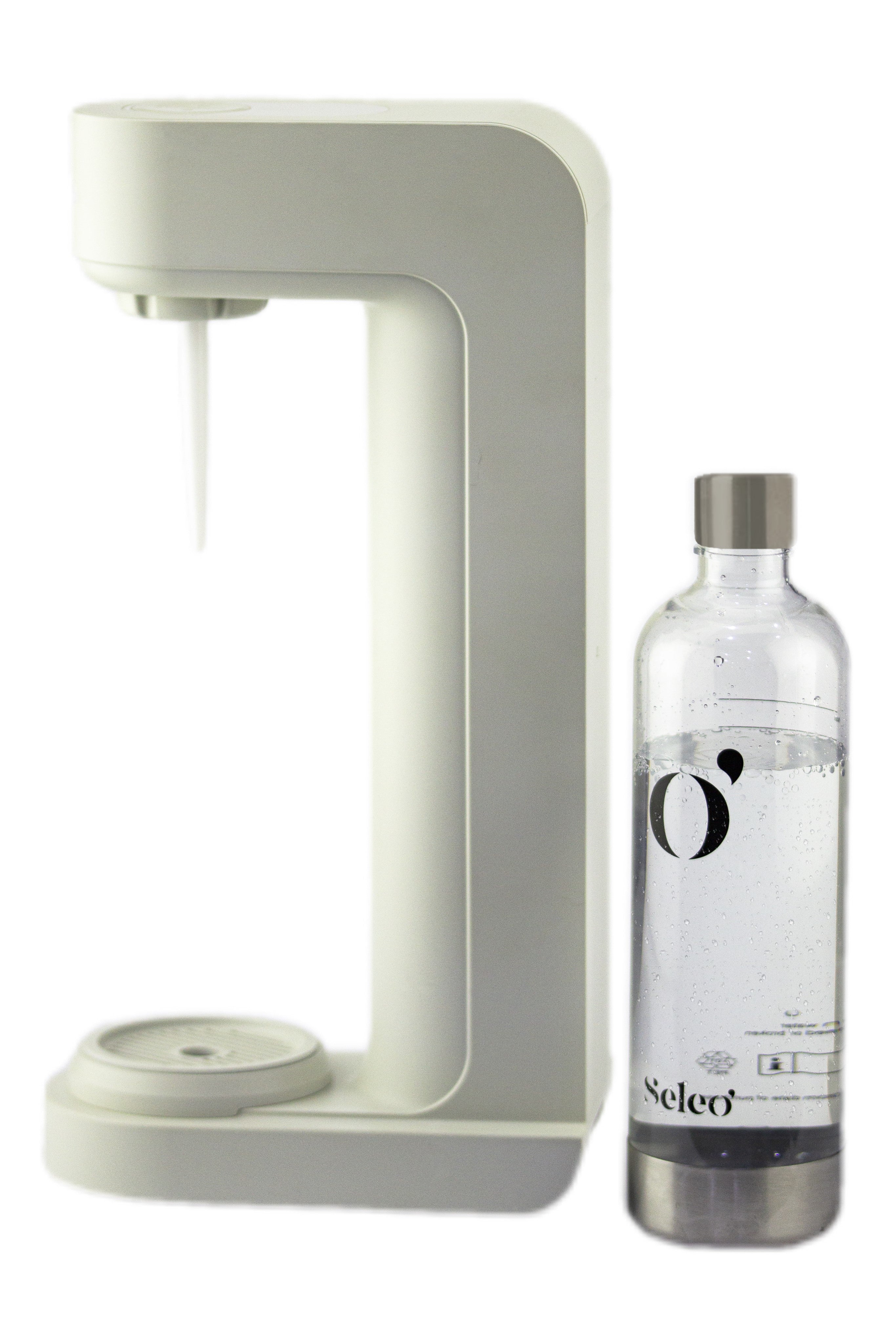 Lumi Matte White soda maker on kitchen counter – lifestyle photo