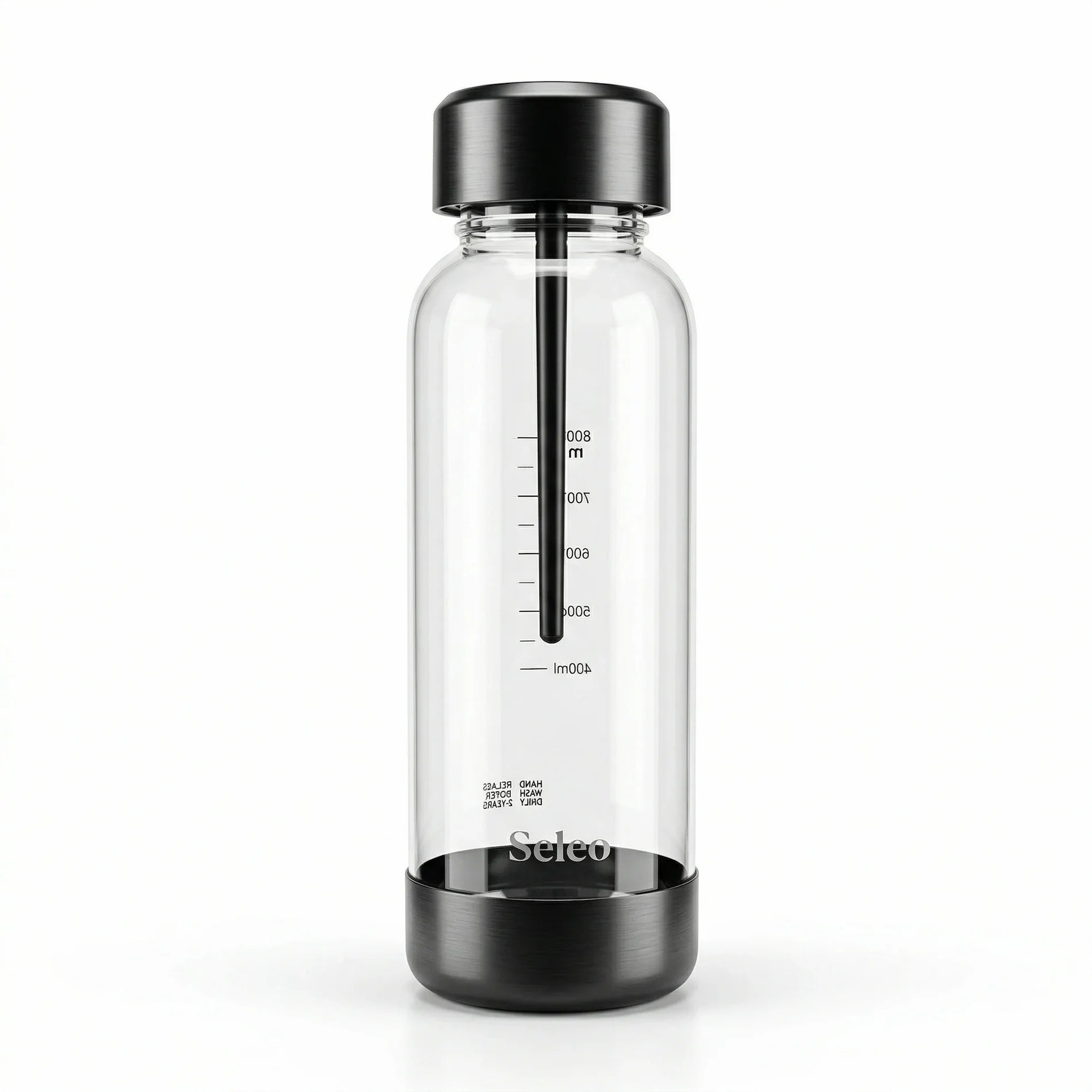 Qarbo 1L BPA-free PET bottle with AirPlus carbonation cap for the Qarbo sparkling water maker
